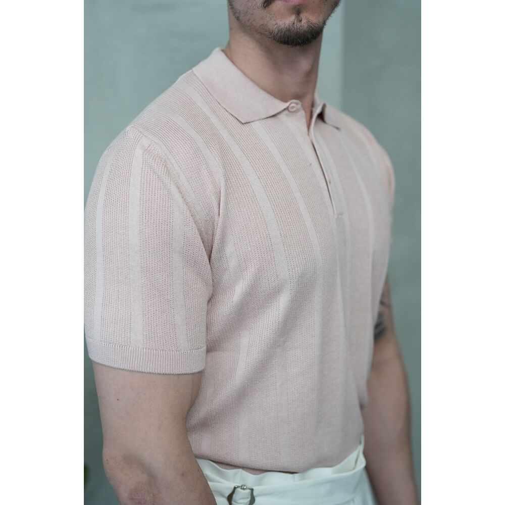 Soft Pembe Polo Yaka Triko