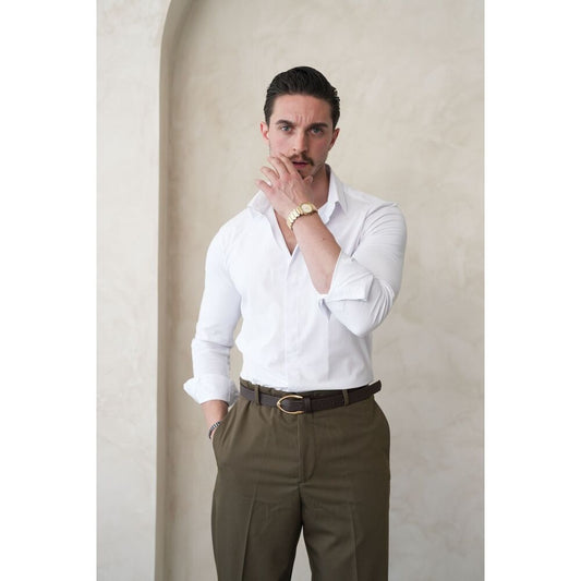 Gizli Düğmeli Slim Fit Erkek Gömlek