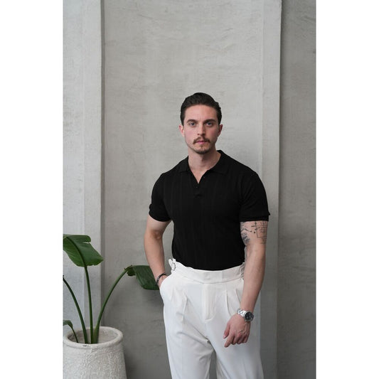 Siyah Polo Yaka Triko