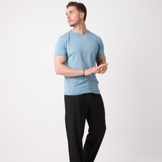 Açık Mavi Basic Erkek Tişört – Slim Fit