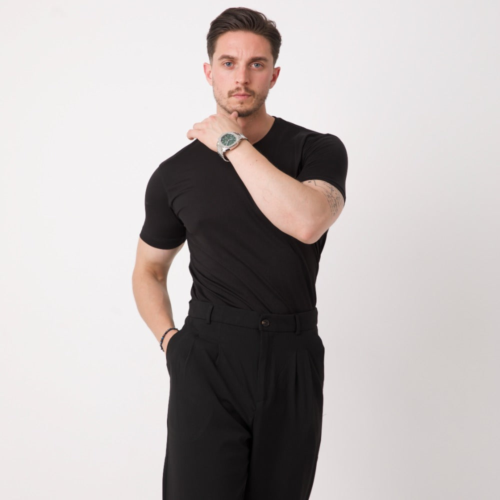 Basic Siyah Erkek Tişört