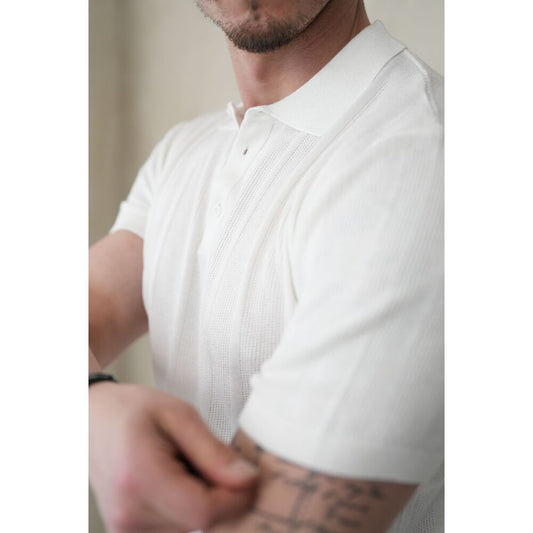 Beyaz Polo Yaka Triko