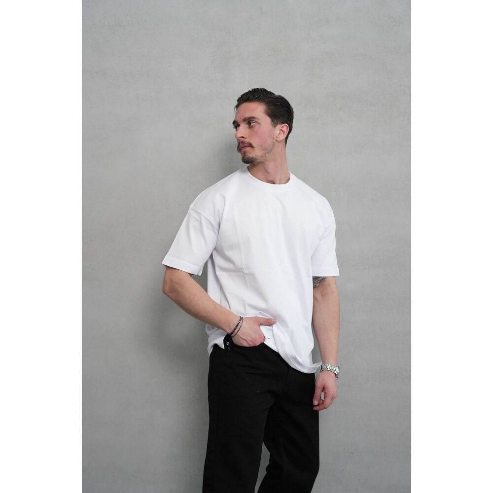 Oversize Beyaz Basic T-Shirt