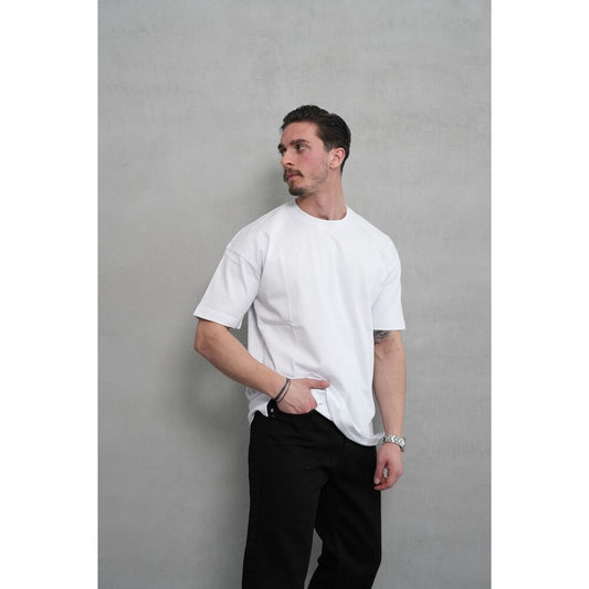 Oversize Beyaz Basic T-Shirt